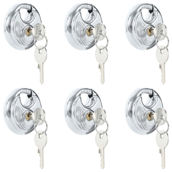 Discus-lukot avaimilla 6 pcs Hopea 6 x 2.3 x 6 cm