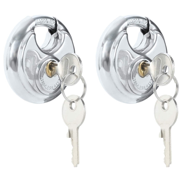 Discus-lukot avaimilla 2 pcs Hopea 7 x 2.4 x 7 cm