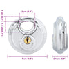 Discus-lukot avaimilla 12 pcs Hopea 7 x 2.4 x 7 cm