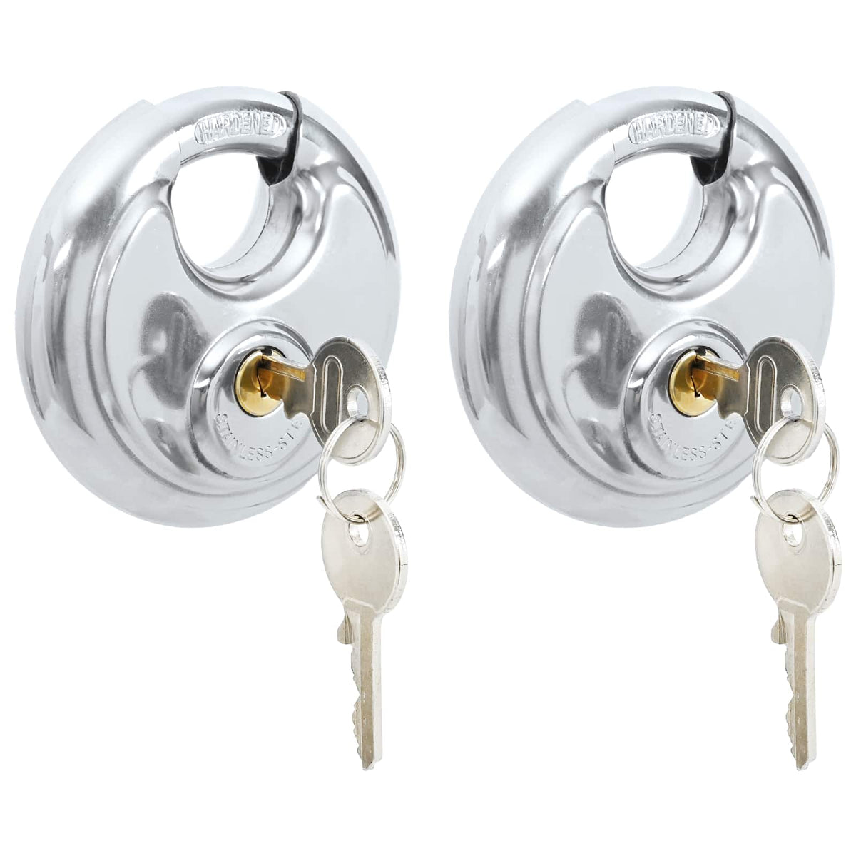 Discus-lukot avaimilla 2 pcs Hopea 9 x 2,8 x 9 cm