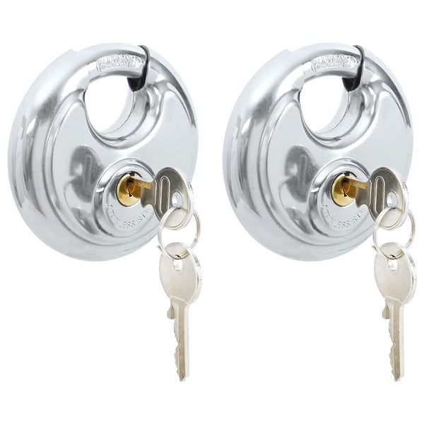 Discus-lukot avaimilla 2 pcs Hopea 9 x 2,8 x 9 cm
