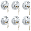 Discus-lukot avaimilla 6 pcs Hopea 9 x 2,8 x 9 cm