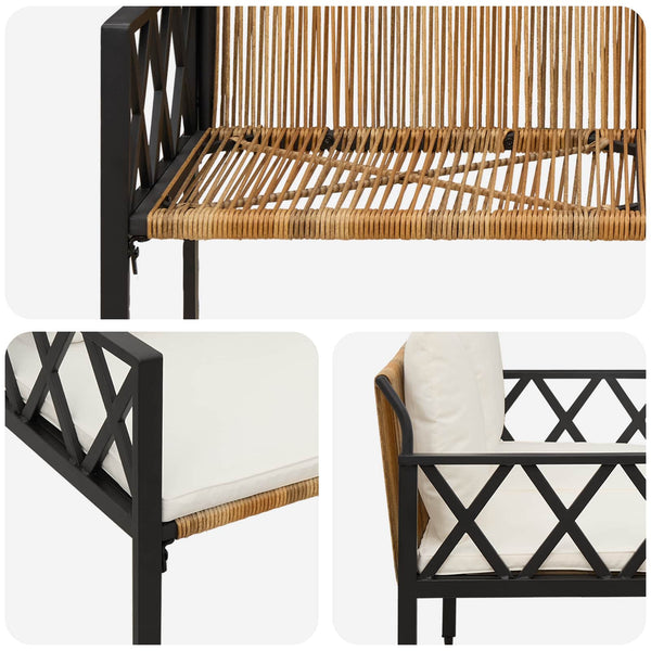 Ulkoilmapenkit 2 -Seater 116 x 56 x 75 cm polyrottinki