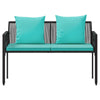 Ulkoilmapenkit 2 -Seater 116 x 56 x 75 cm polyrottinki