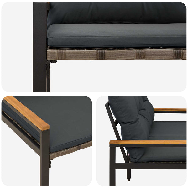Ulkopenkki 2 -Seater 116 x 67,5 x 72 cm polyrottinki