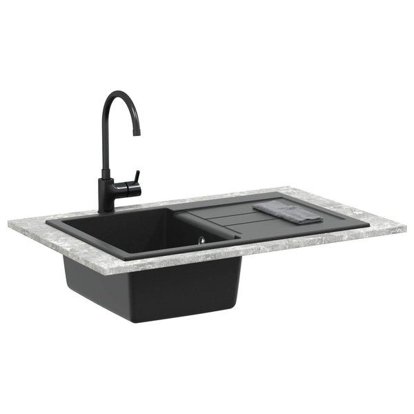 Allas Musta 780 x 500 mm 80% kvartsia ja 20% hartsia