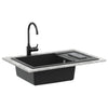 Allas Musta 780 x 500 mm 80% kvartsia ja 20% hartsia