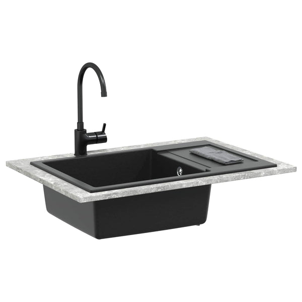 Allas Musta 780 x 500 mm 80% kvartsia ja 20% hartsia