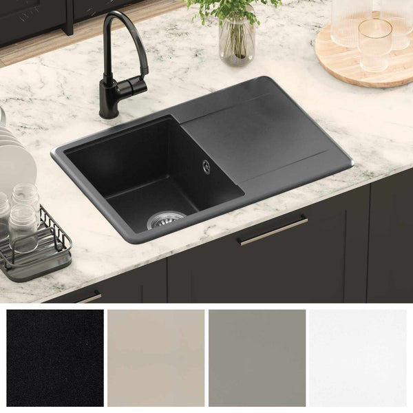Allas 80% kvartsia ja 20% hartsia 670 x 460 mm Musta