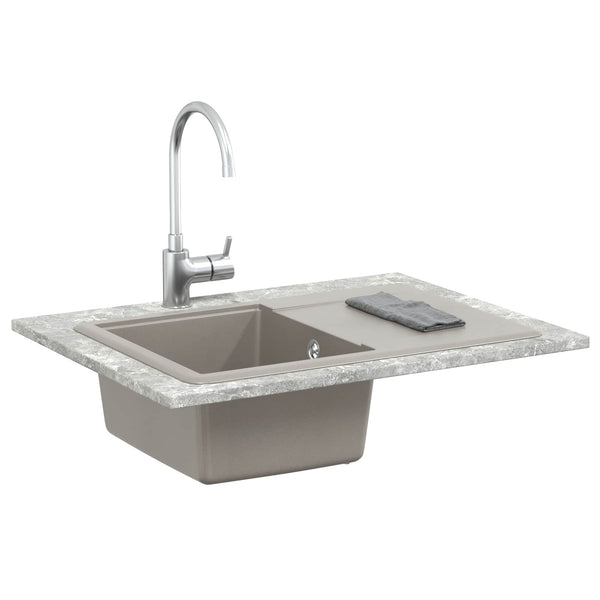 Allas 80% kvartsia ja 20% hartsia 670 x 460 mm Harmaa