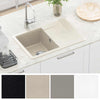 Allas 80% kvartsia ja 20% hartsia 670 x 460 mm Beige