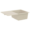 Allas 80% kvartsia ja 20% hartsia 670 x 460 mm Beige