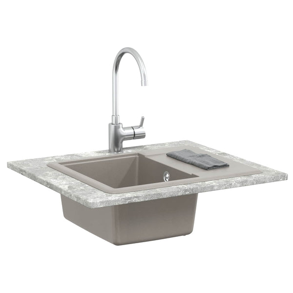 Allas 80% kvartsia ja 20% hartsia 560 x 460 mm Harmaa
