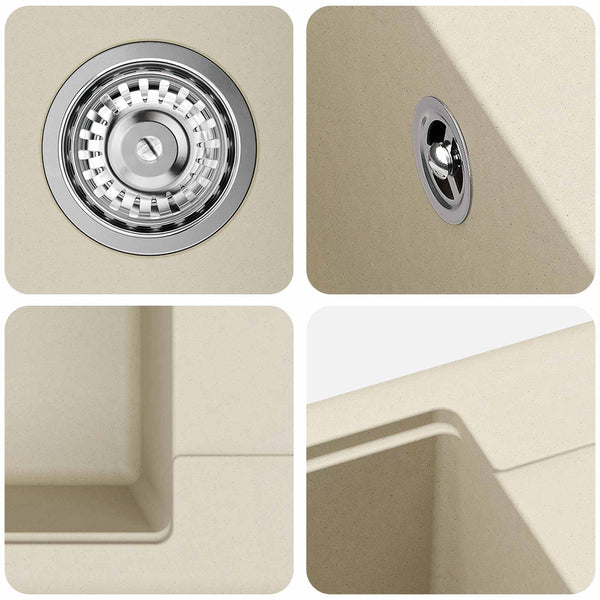 Allas 80% kvartsia ja 20% hartsia 560 x 460 mm Beige