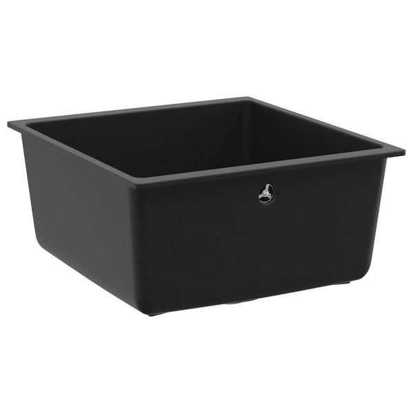 Allas 80% kvartsia ja 20% hartsia 430 x 460 mm Musta
