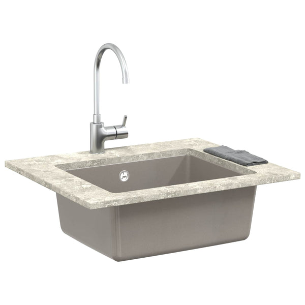 Allas 80% kvartsia ja 20% hartsia 530 x 460 mm Harmaa