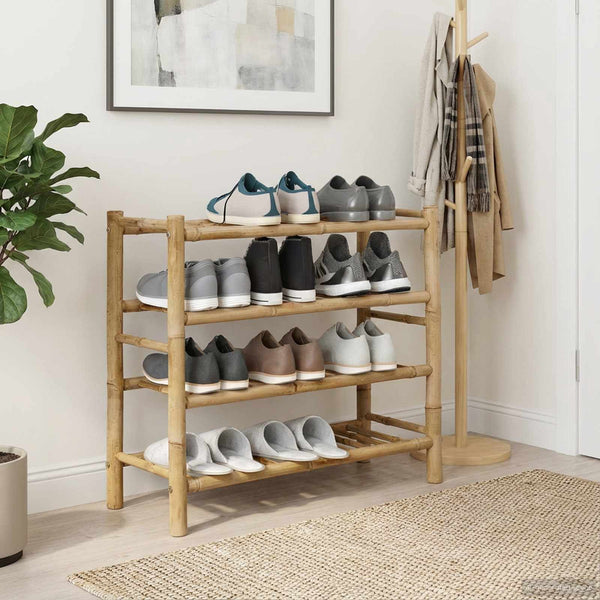 Kenkäteline 68 x 28 x 63 cm Bambu Luonnollinen
