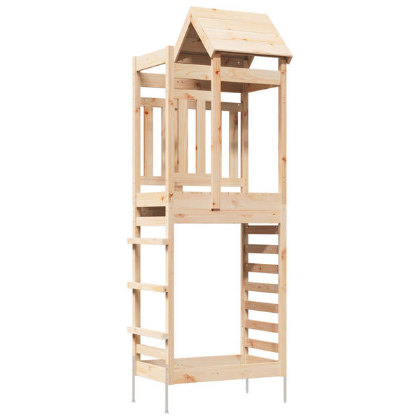 Leikkitorni Ruskea 52,5 x 85 x 238 cm Massiivinen mänty