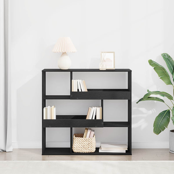 Kirjahylly 4 tasoa 100 x 33 x 94,5 cm Tekninen puu Musta tammi.