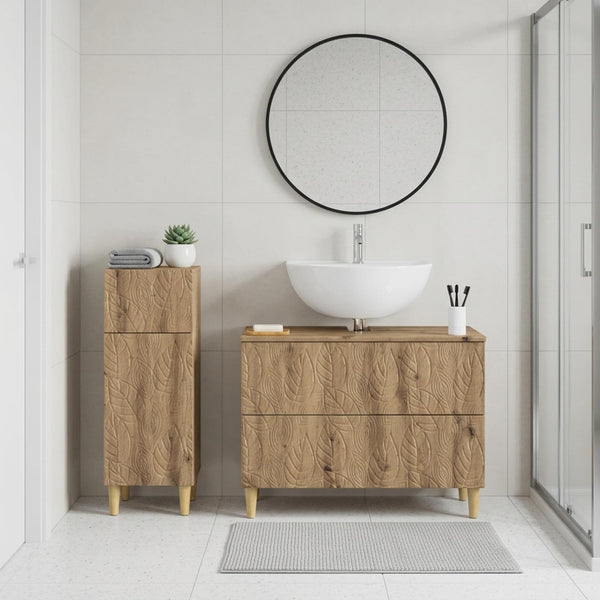 2 Osainen Kylpyhuonekaappisarja DELFT Artisaanitammi
