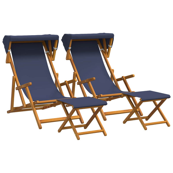 Laituri 4 pcs 3 Sijainti Tiheä Eukalyptuspuu Sininen
