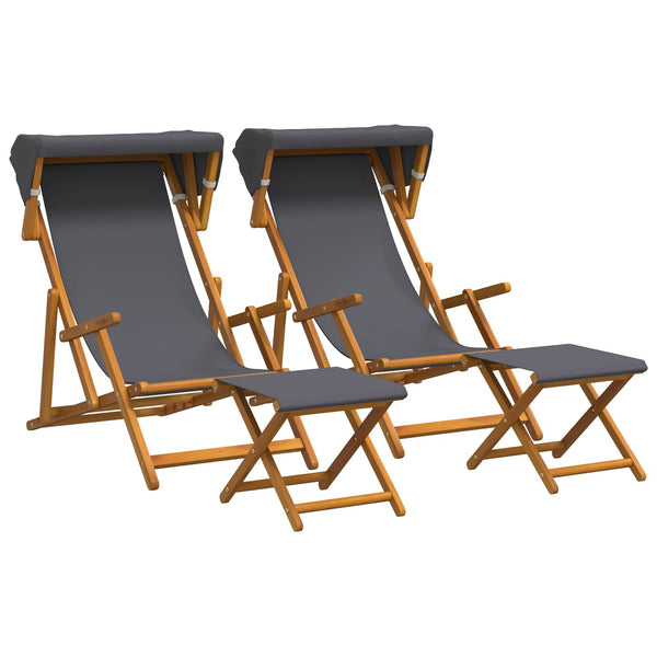 Laituri 4 pcs 3 Sijainti Tiheä Eukalyptuspuu Harmaa