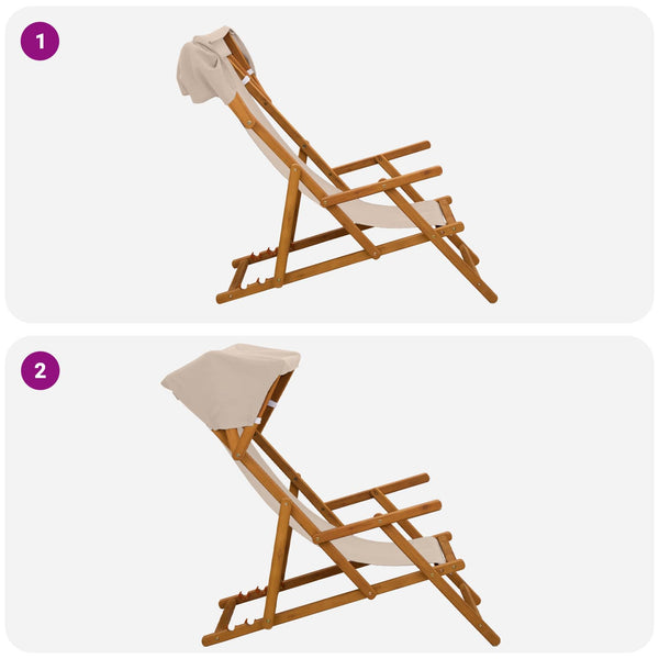 Laituri 4 pcs 3 Sijainti Tiheä Eukalyptuspuu Beige