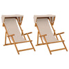 Laituri 2 pcs 3 Sijainti Tiheä Eukalyptuspuu Beige