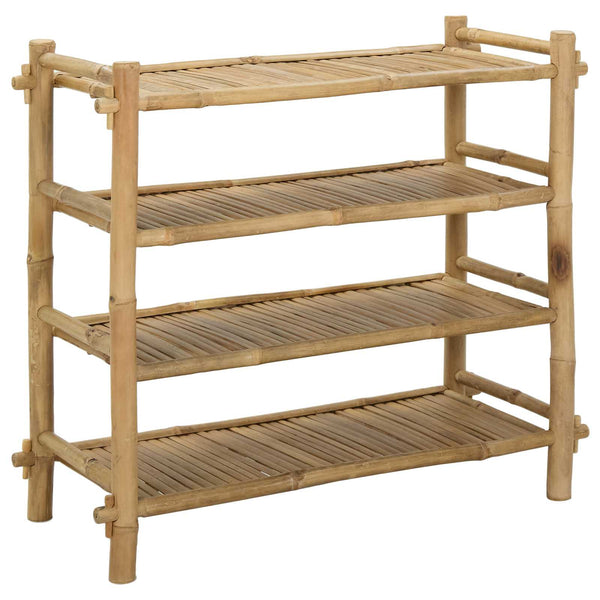 Kenkäteline hyllyllä Luonnollinen 4-tasoinen Bambu