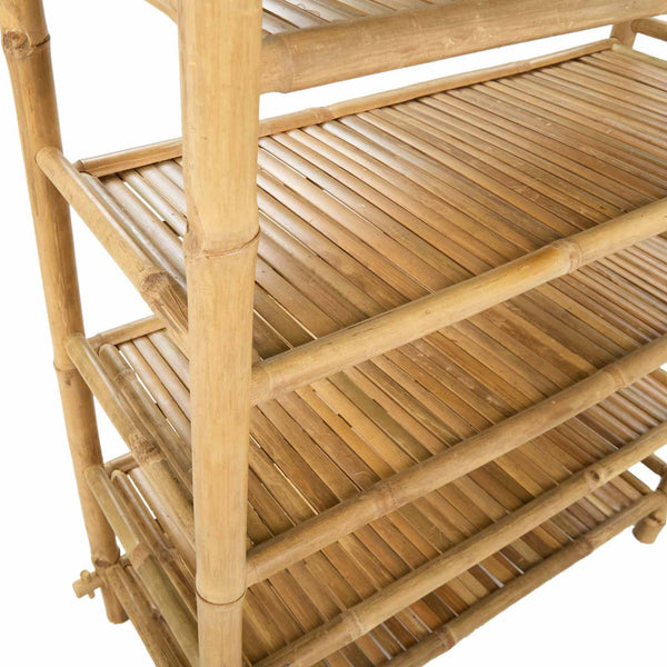 Kenkäteline hyllyllä Luonnollinen 6-tasoinen Bambu