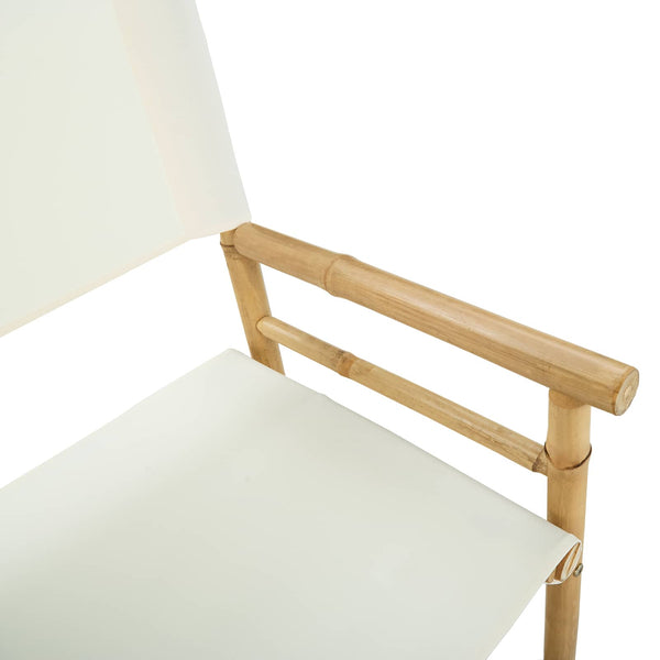Kokoontaitettava ohjaajan tuoli 2 pcs Luonnollinen Bambusta