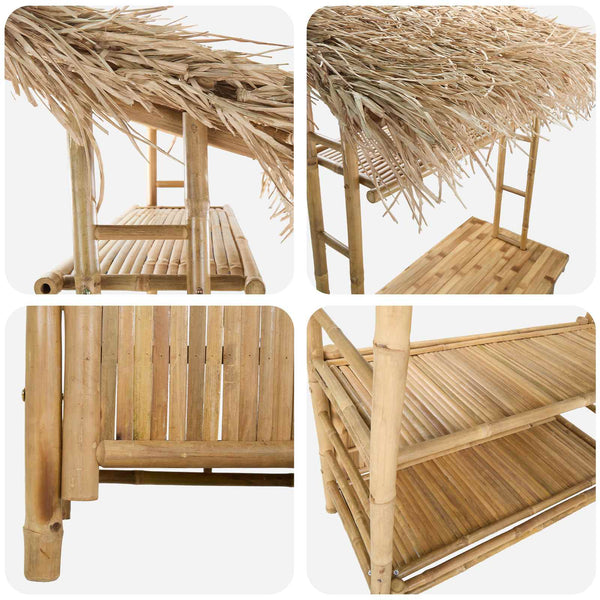Ulkoilman baari pöytä Luonnollinen 110 x 50 x 209 cm Bambusta
