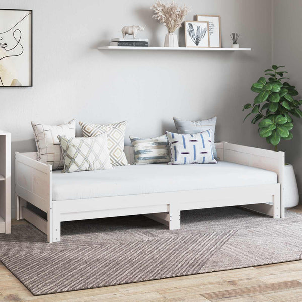 Vedettävä päiväsänky Valkoinen 6FT Super King Size