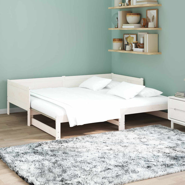 Vedettävä päiväsänky Valkoinen 6FT Super King Size