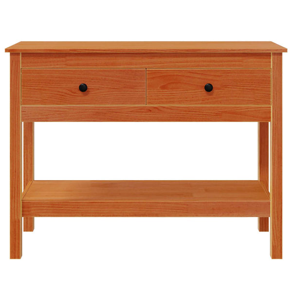 Konsolipöytä Vaha ruskea 100 x 35 x 75 cm Tiheä Männyn Puu