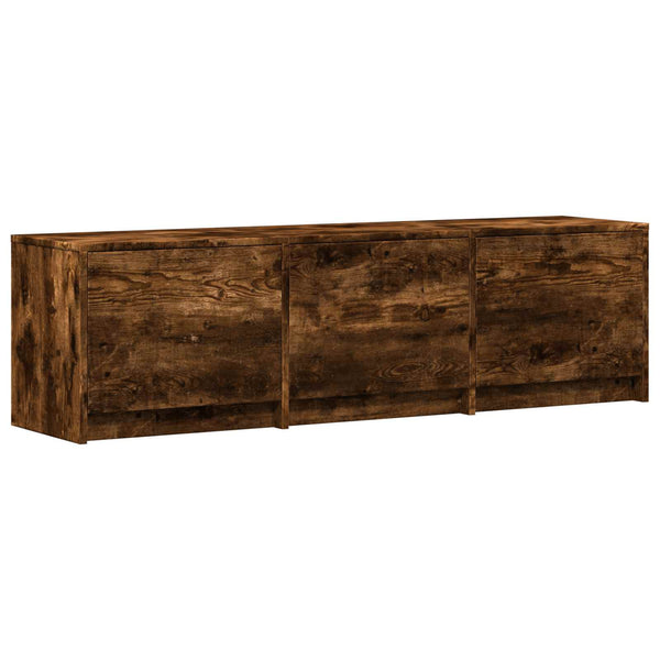TV-kaappi LED-valolla 140 x 34 x 40 cm Savustettu Tammi