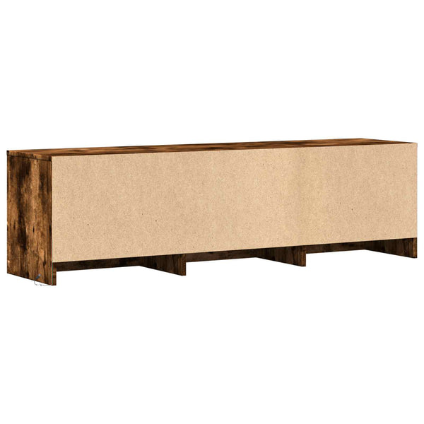 TV-kaappi LED-valolla 140 x 34 x 40 cm Savustettu Tammi
