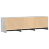 TV-kaappi LED-valolla 140x34x40 cm Betoni Harmaa Käsitelty puu