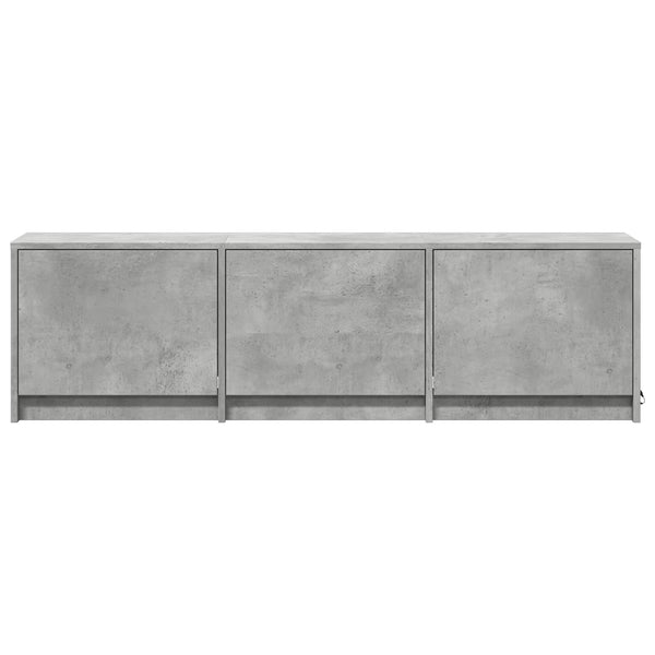 TV-kaappi LED-valolla 140x34x40 cm Betoni Harmaa Käsitelty puu