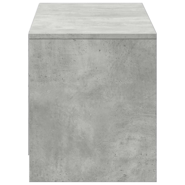 TV-kaappi LED-valolla 140x34x40 cm Betoni Harmaa Käsitelty puu