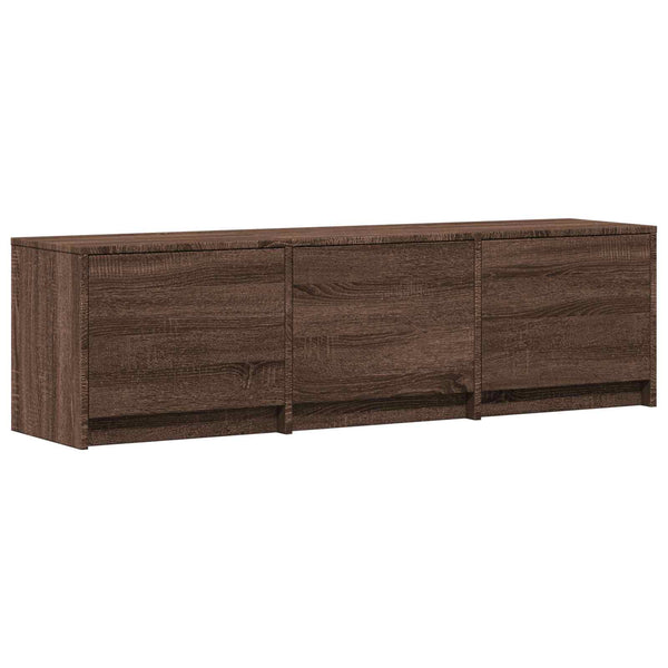 TV-kaappi LED-valolla 140 x 34 x 40 cm Ruskea tammi
