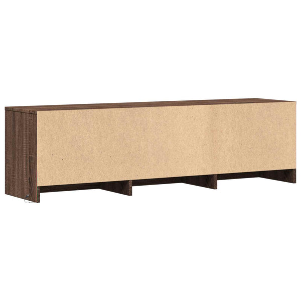 TV-kaappi LED-valolla 140 x 34 x 40 cm Ruskea tammi
