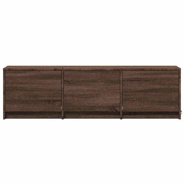 TV-kaappi LED-valolla 140 x 34 x 40 cm Ruskea tammi