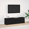 TV-kaappi LED-valoilla Musta tammi. 140 x 34 x 40 cm