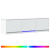 TV-kaappi LED-valolla 140 x 34 x 40 cm Valkoinen Käsitelty puu