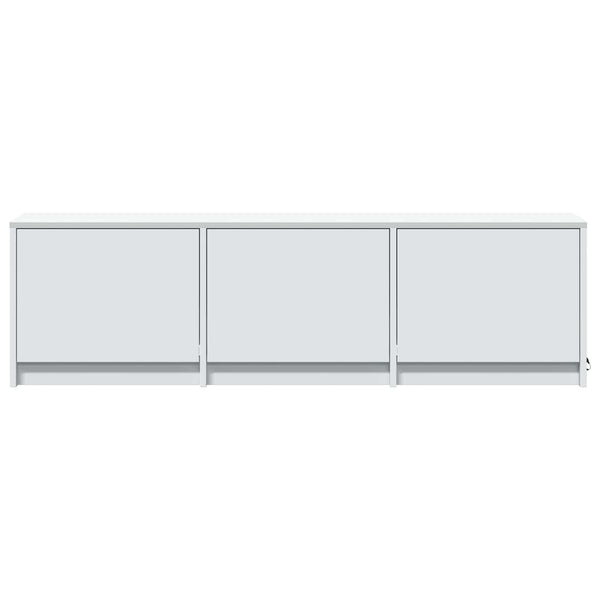 TV-kaappi LED-valolla 140 x 34 x 40 cm Valkoinen Käsitelty puu