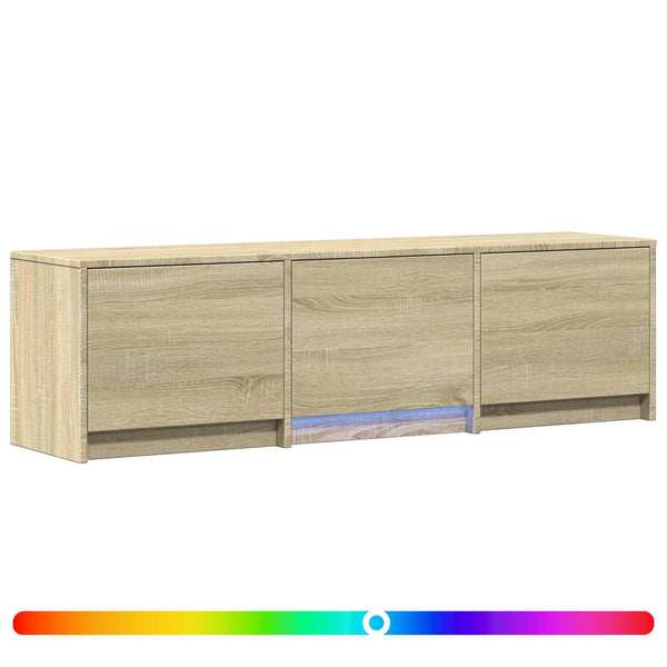 TV-kaappi LED-valolla 140 x 34 x 40 cm Sonoman tammi