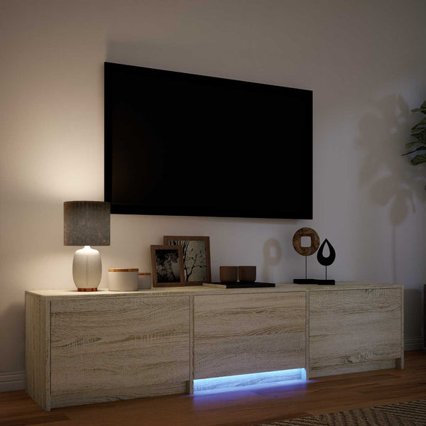 TV-kaappi LED-valolla 165 x 34 x 40 cm Sonoman tammi