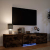 TV-kaappi LED-valolla 165 x 34 x 40 cm Savustettu Tammi