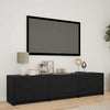TV-kaappi LED-valolla 165 x 34 x 40 cm Musta Käsitelty puu